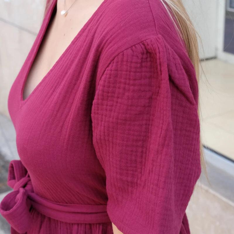 Robe longue en coton bio - Plusieurs coloris - Image 29