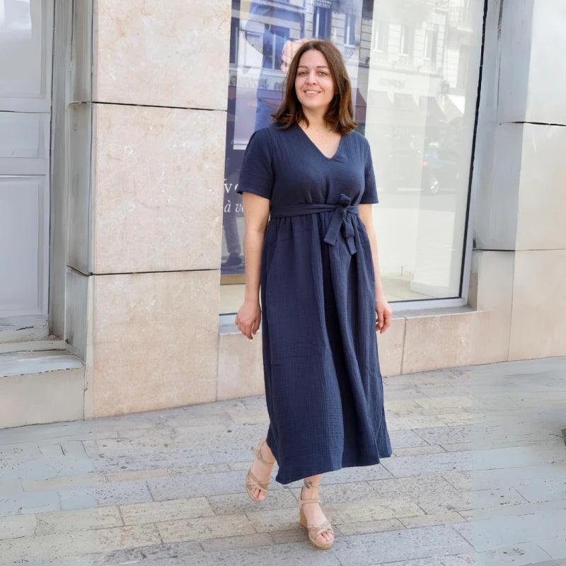 Robe longue en coton bio - Plusieurs coloris - Image 35