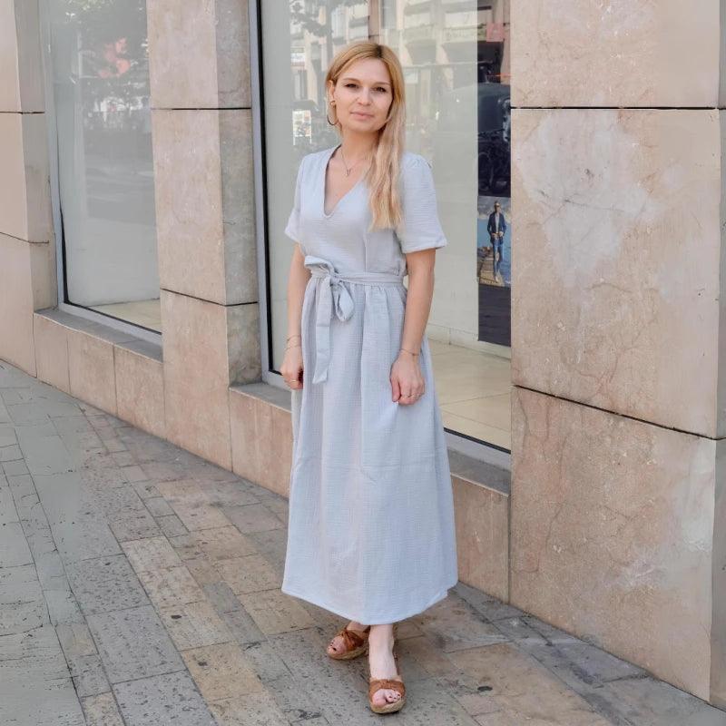 Robe longue en coton bio - Plusieurs coloris - Image 36