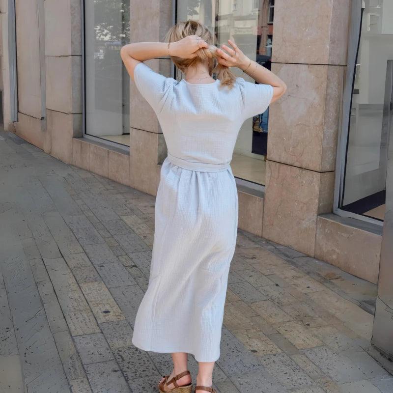 Robe longue en coton bio - Plusieurs coloris - Image 4