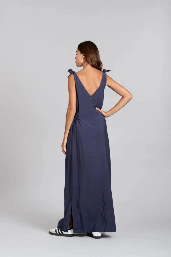 Robe rayonne bleu marine vegan - Marnie - Image 2