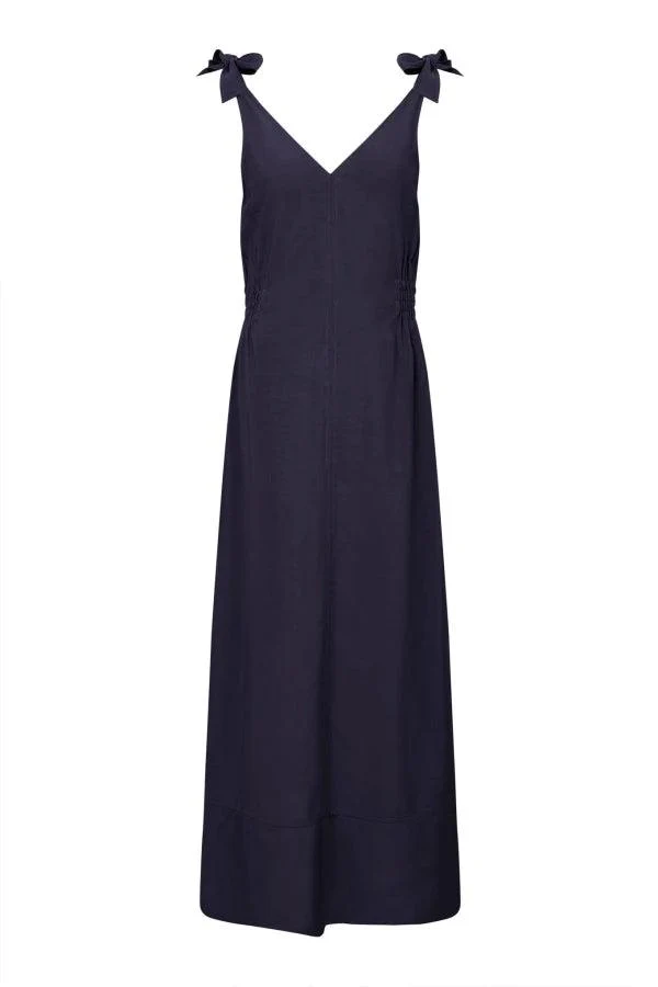 Robe rayonne bleu marine vegan - Marnie - Image 3