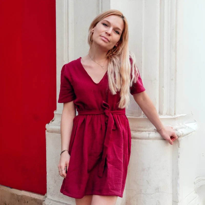 Robe toutes saisons en triple gaze de coton bio - Image 21
