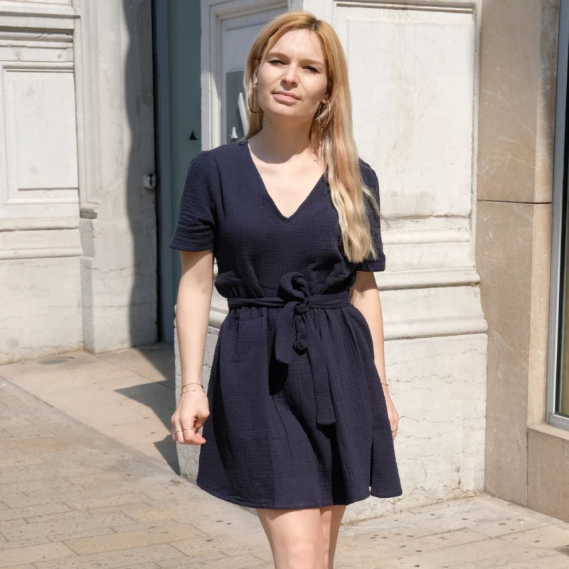 Robe toutes saisons en triple gaze de coton bio - Image 39