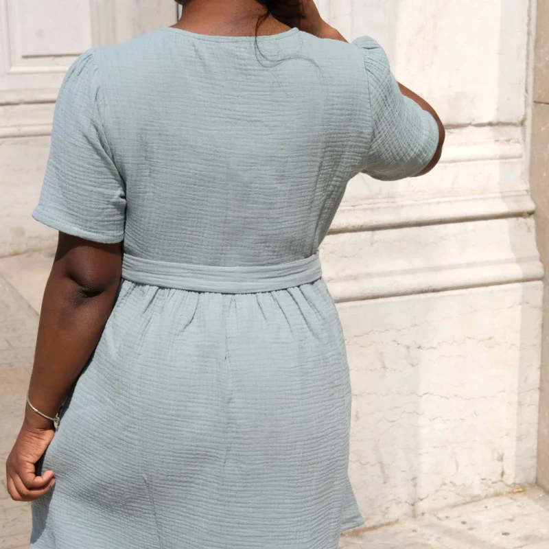 Robe toutes saisons en triple gaze de coton bio - Image 5