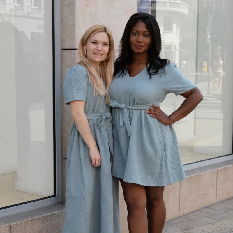 Robe toutes saisons en triple gaze de coton bio - Image 6