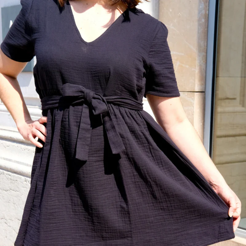 Robe toutes saisons en triple gaze de coton bio - Image 7