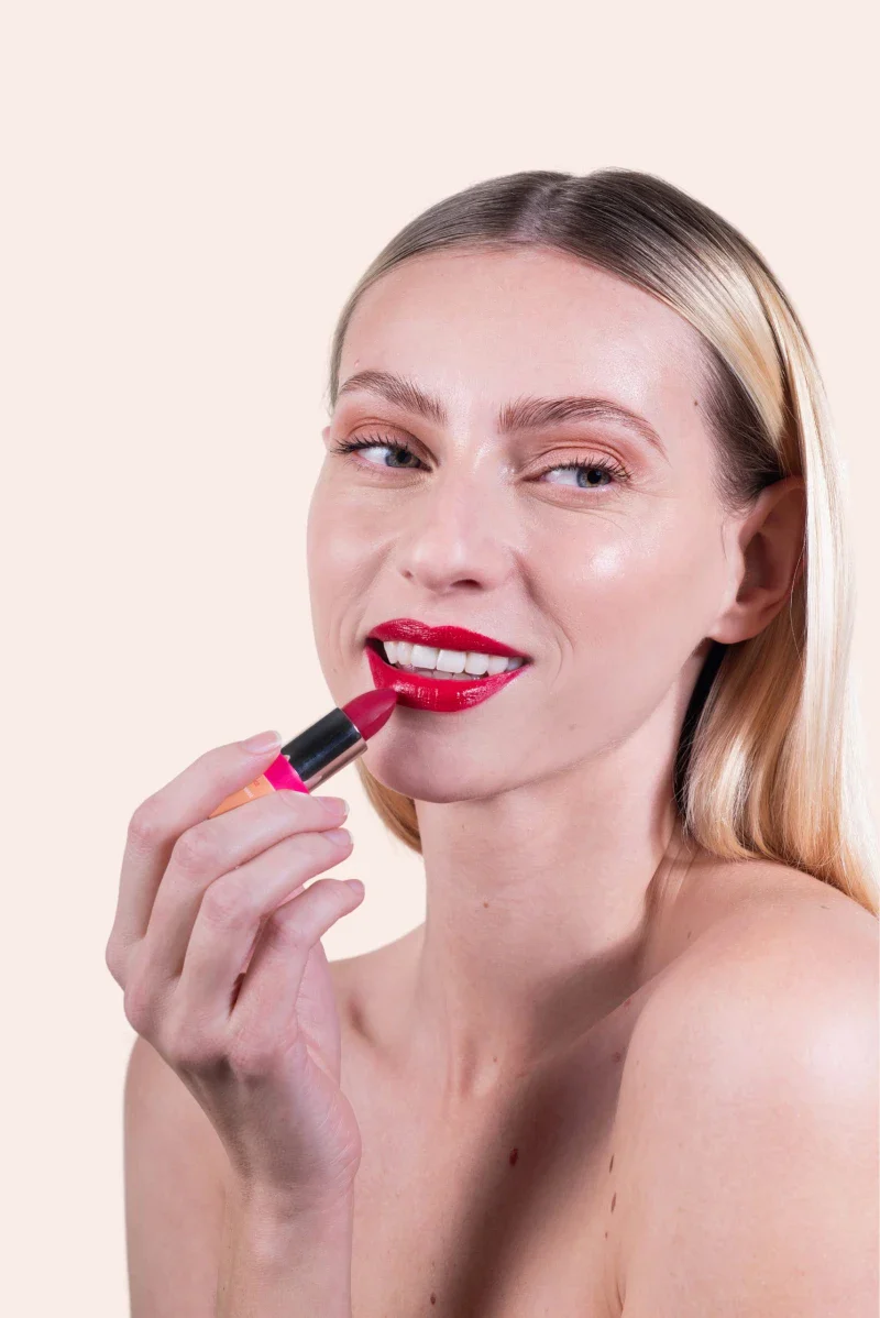 Rouge à lèvres couleur framboise certifié Bio - Image 3
