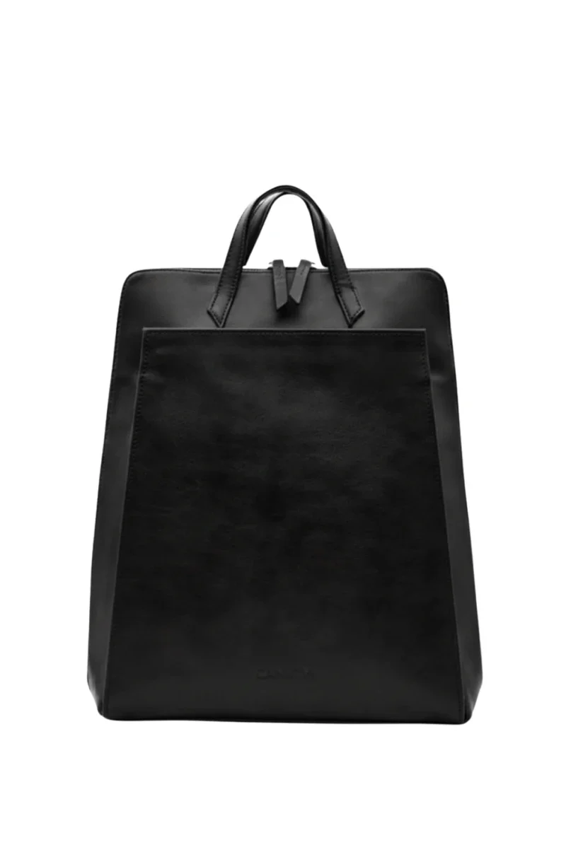 Sac à dos en cuir vegan pour ordinateur noir - Image 10