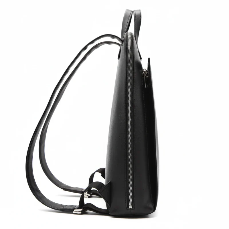 Sac à dos en cuir vegan pour ordinateur noir - Image 6