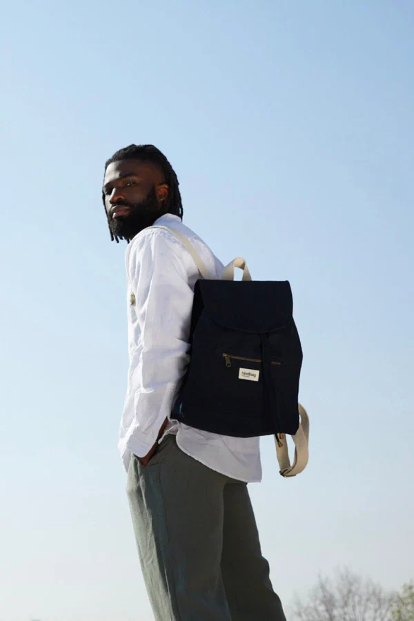 Sac à dos en coton bio noir - Eliot - Image 2