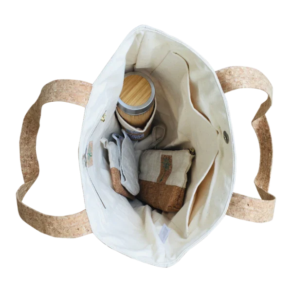 Sac à main en chanvre et papier kraft Hemp Rosa - Plusieurs coloris - Image 2