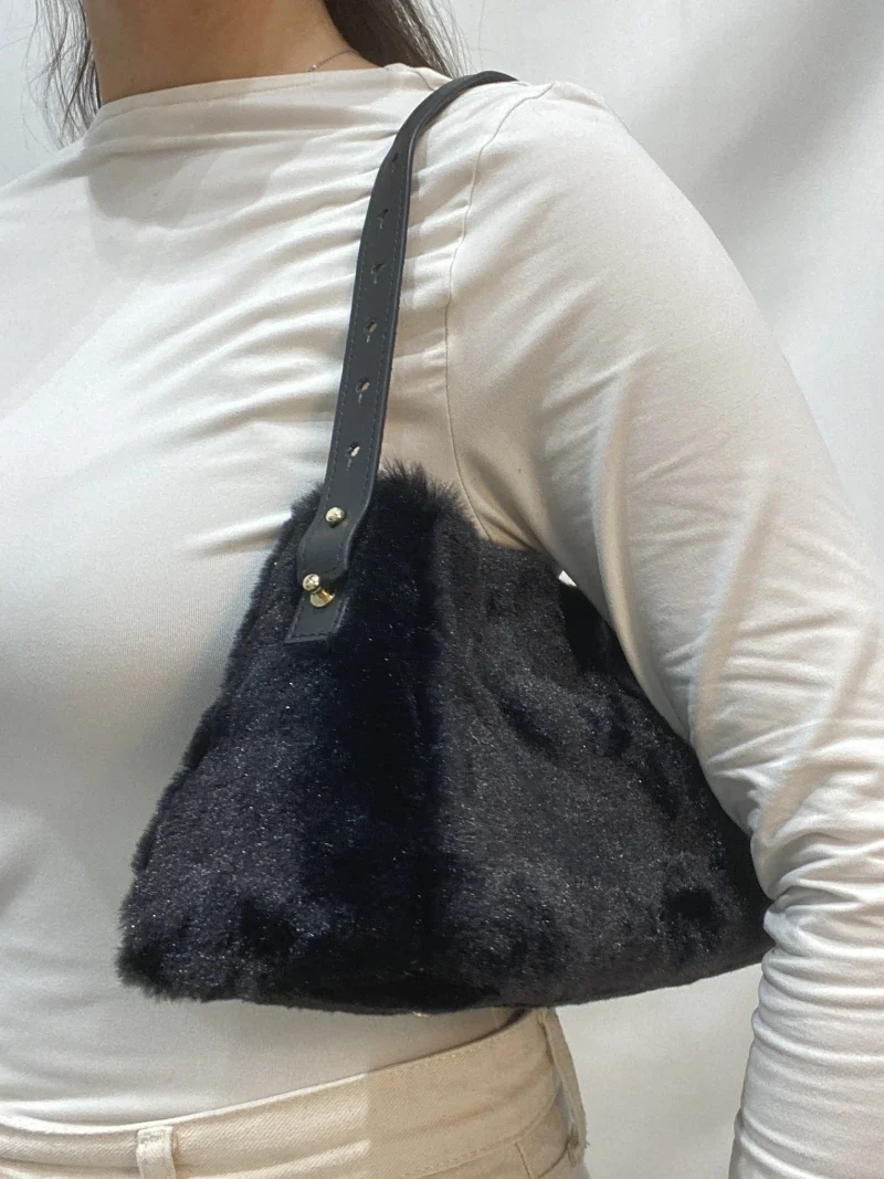 Sac à main vegan fourrure Faux Fur - All day Mini - Image 3