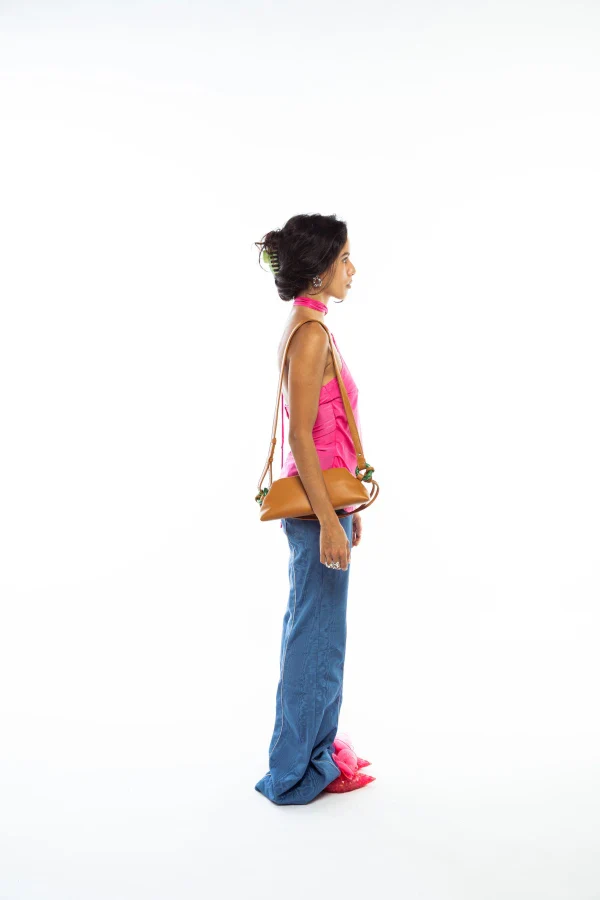 Sac baguette cuir végan avec anneaux - plusieurs coloris - Image 4