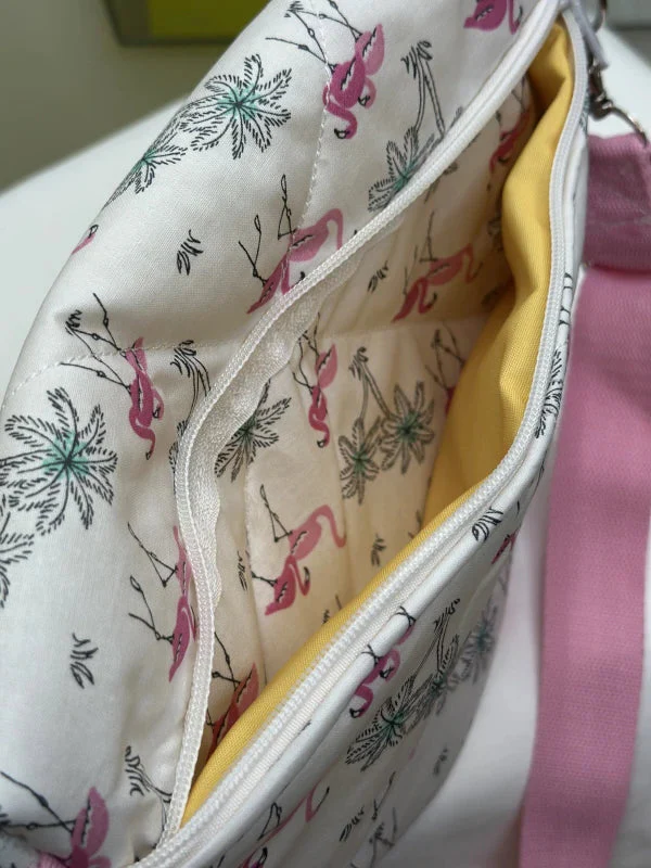 Sac banane blanc motifs flamants roses - Image 5
