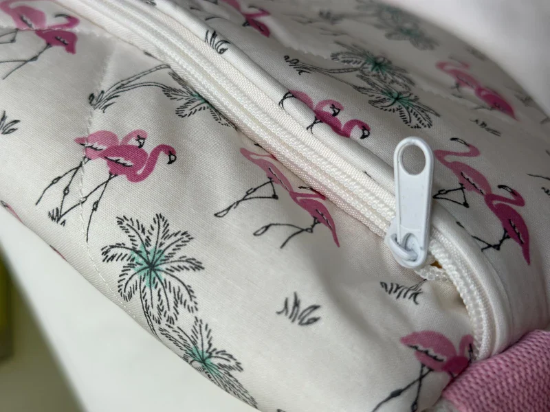 Sac banane blanc motifs flamants roses - Image 6