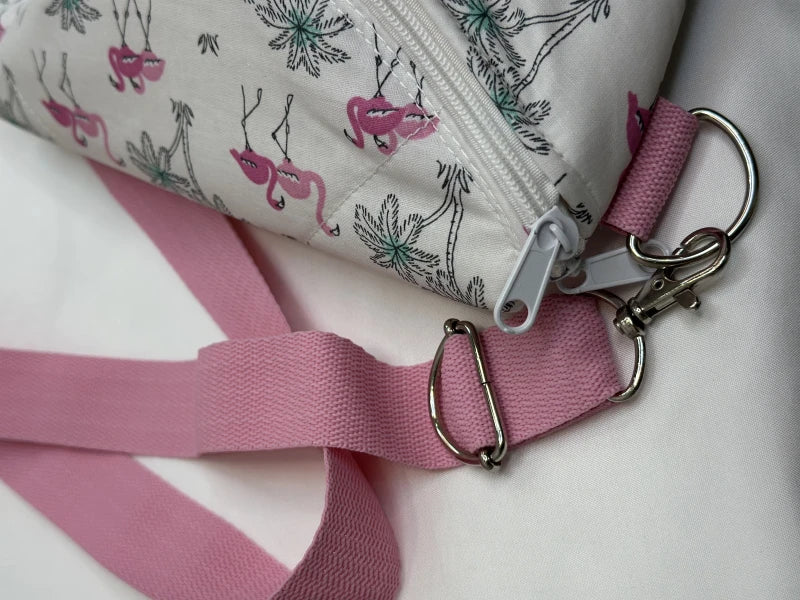 Sac banane blanc motifs flamants roses - Image 7