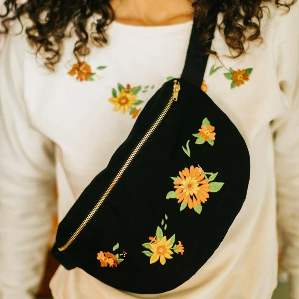 Sac Banane en coton bio avec broderie - plusieurs modèles - Image 17