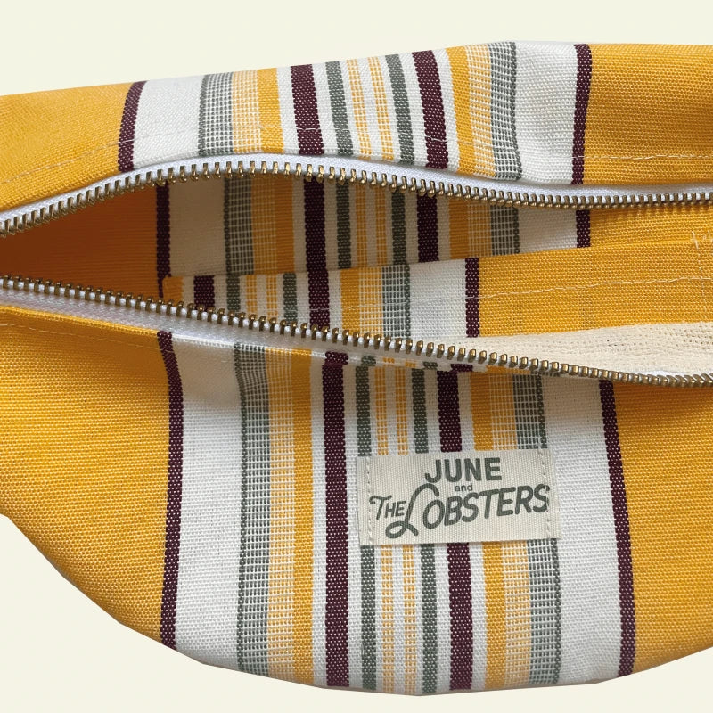 Sac Banane en tissu upcyclé Jaune Parasol - Image 3