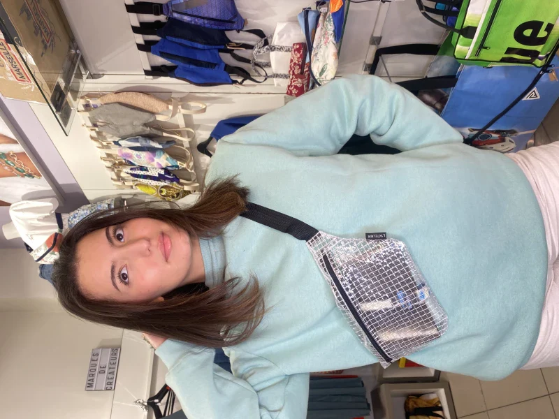 Sac banane française en tissu upcyclé - plusieurs coloris - Image 24
