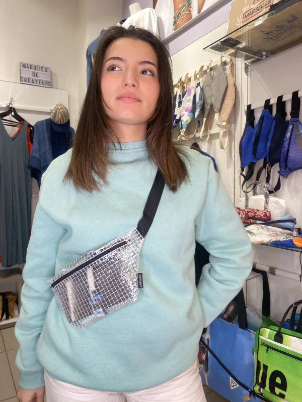 Sac banane française en tissu upcyclé - plusieurs coloris - Image 25