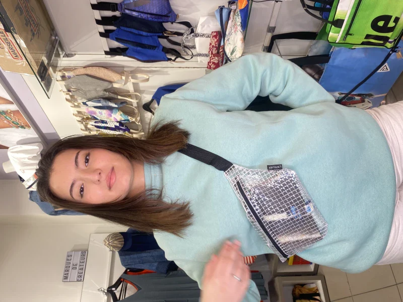 Sac banane française en tissu upcyclé - plusieurs coloris - Image 26