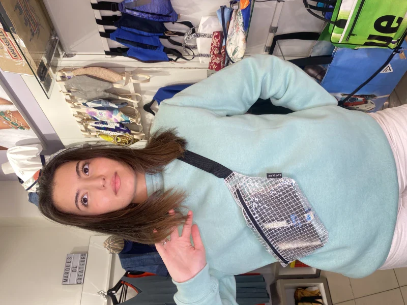 Sac banane française en tissu upcyclé - plusieurs coloris - Image 28