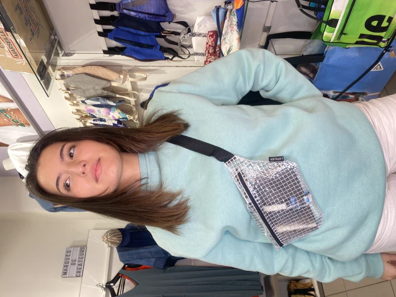 Sac banane française en tissu upcyclé - plusieurs coloris - Image 35