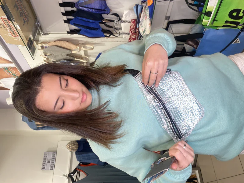 Sac banane française en tissu upcyclé - plusieurs coloris - Image 36