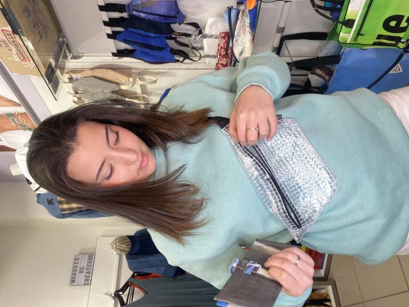 Sac banane française en tissu upcyclé - plusieurs coloris - Image 37