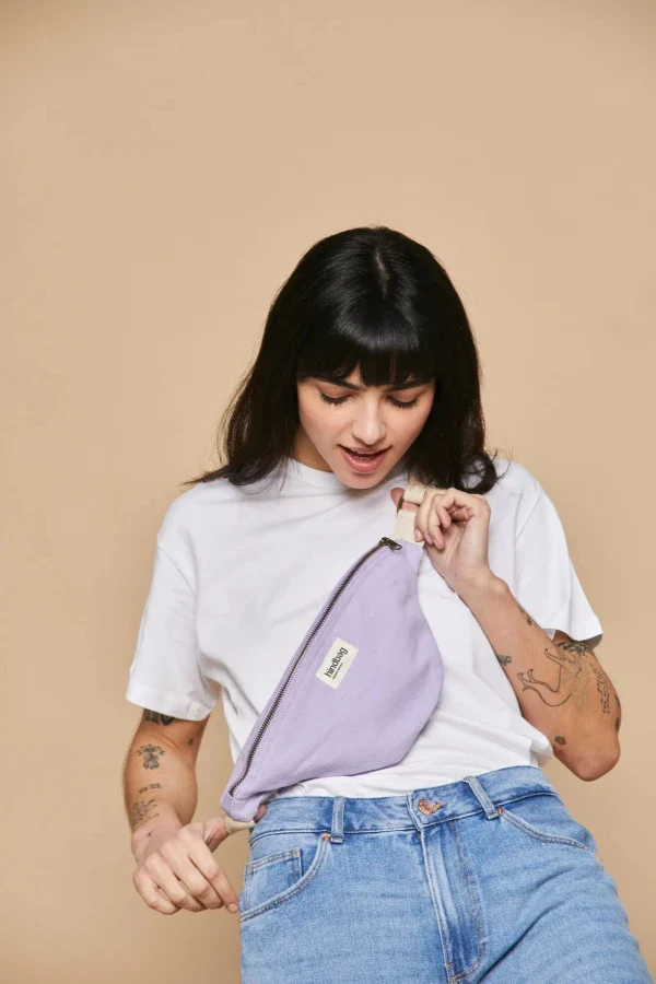 Sac banane Lilas en coton bio - Olivia - Image 2