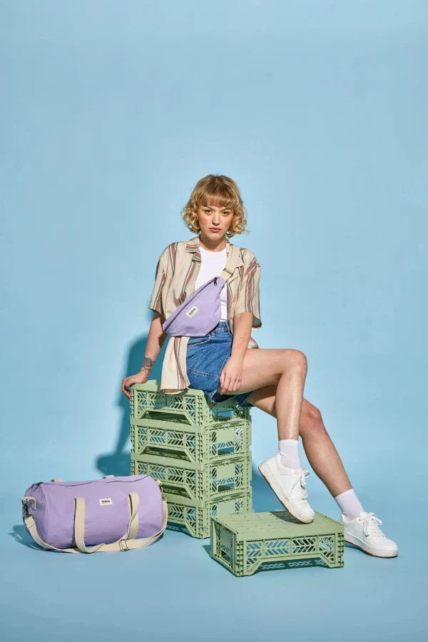 Sac banane Lilas en coton bio - Olivia - Image 3