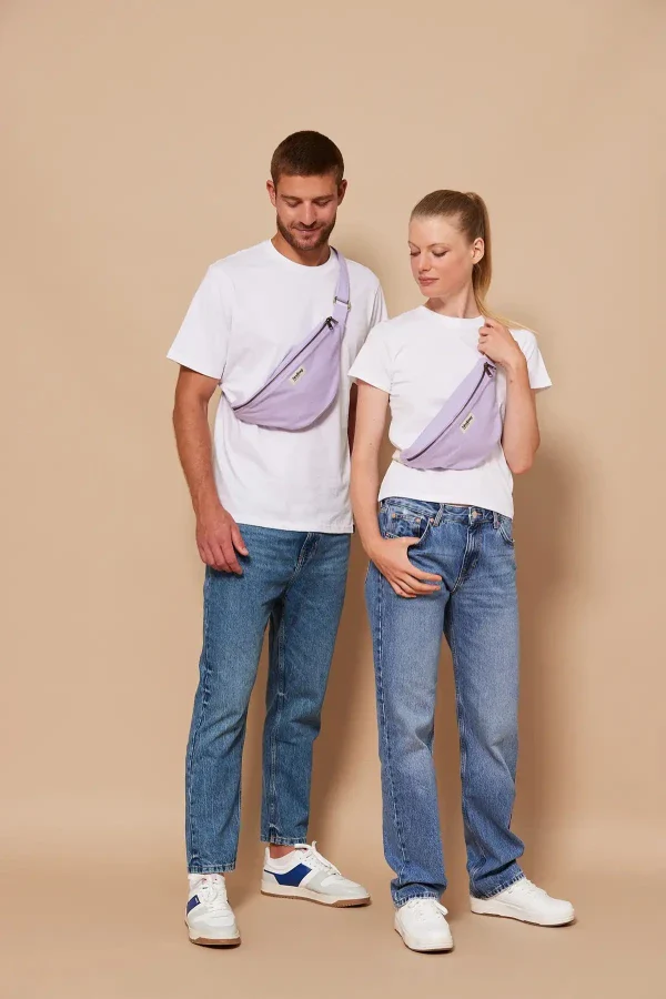 Sac banane Lilas en coton bio - Olivia - Image 8
