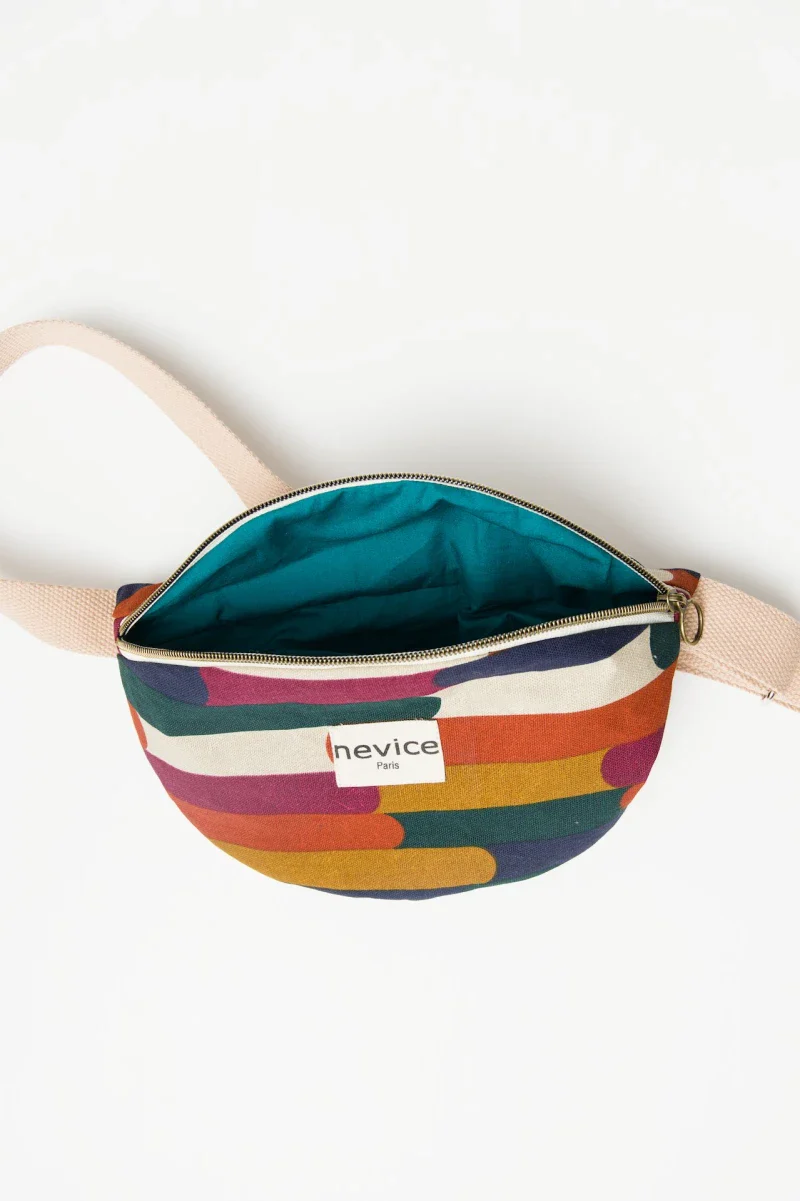 Sac banane multicolore en coton bio certifié - Fanny - Image 2