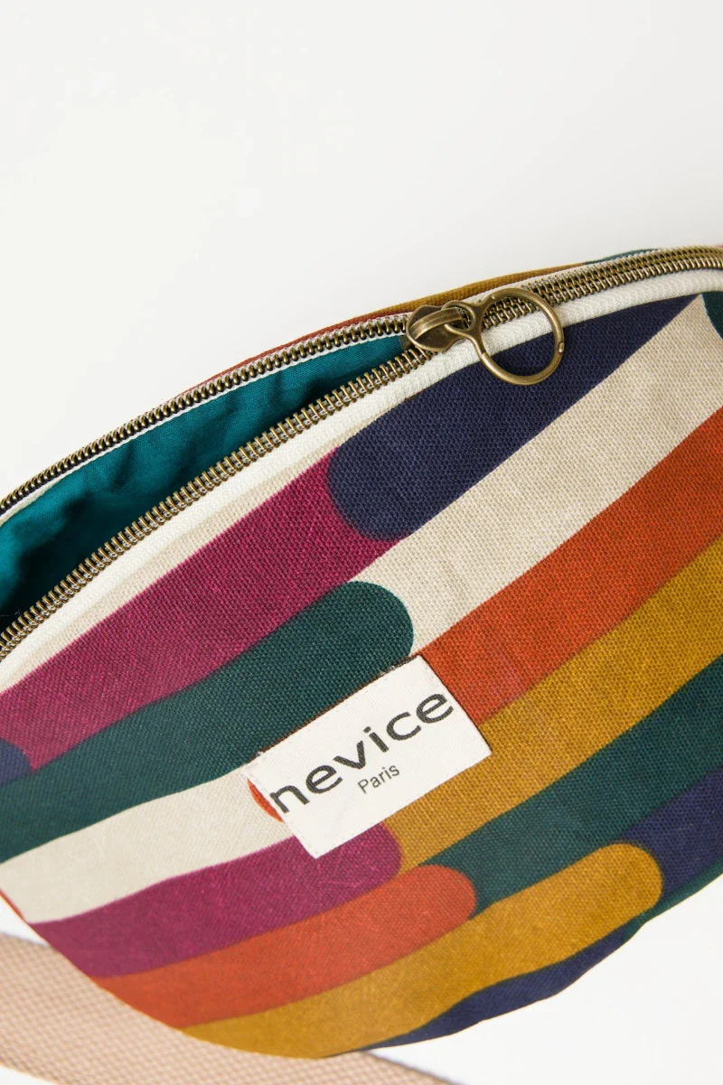Sac banane multicolore en coton bio certifié - Fanny - Image 3