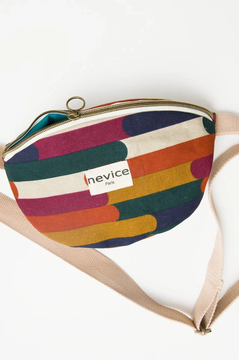 Sac banane multicolore en coton bio certifié - Fanny - Image 4