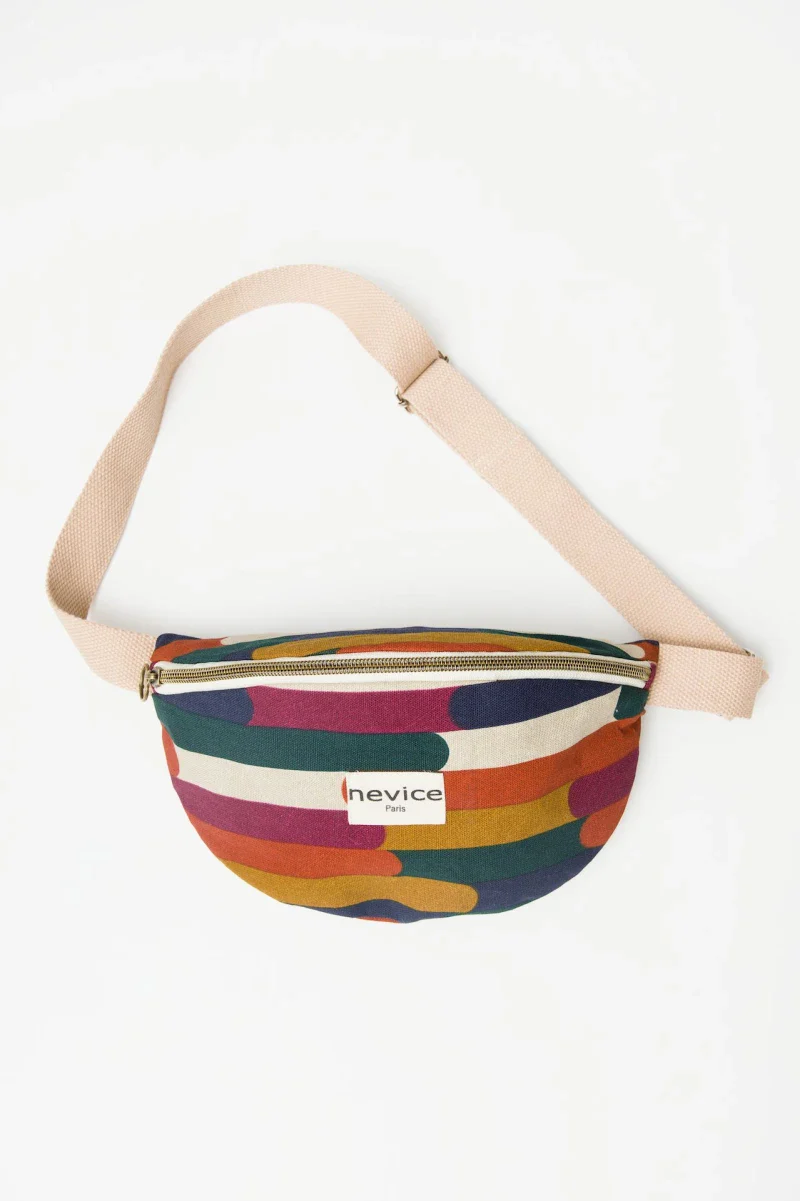 Sac banane multicolore en coton bio certifié - Fanny - Image 6