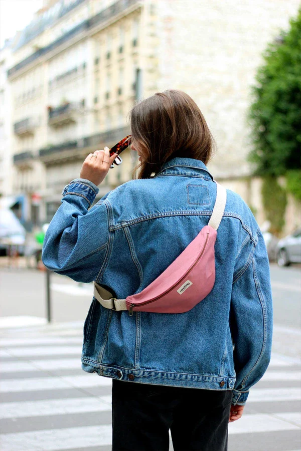 Sac banane en coton bio Olivia rose blush - Image 2