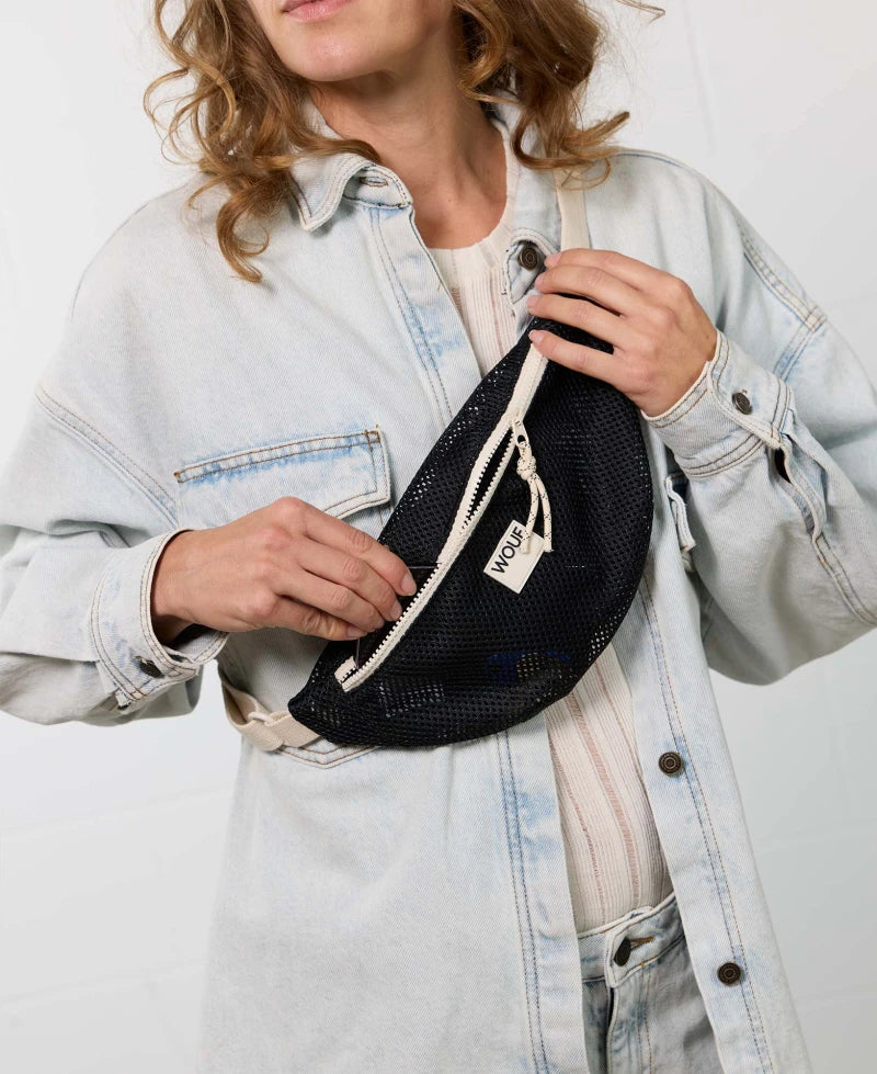 Sac banane Onyx - noir en matière recyclées - Image 2
