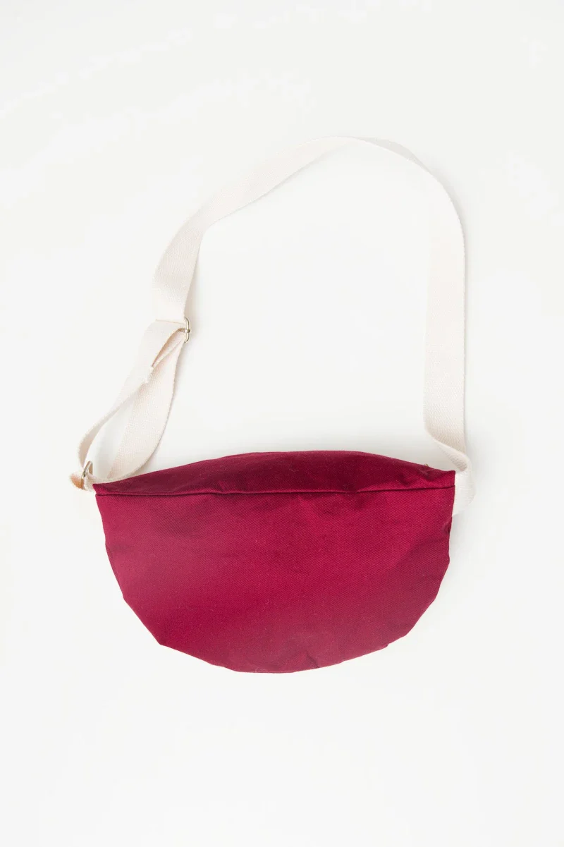 Sac banane rouge en coton biologique - Fanny - Image 3