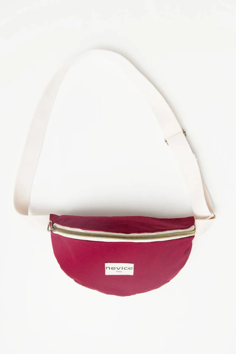 Sac banane rouge en coton biologique - Fanny - Image 4