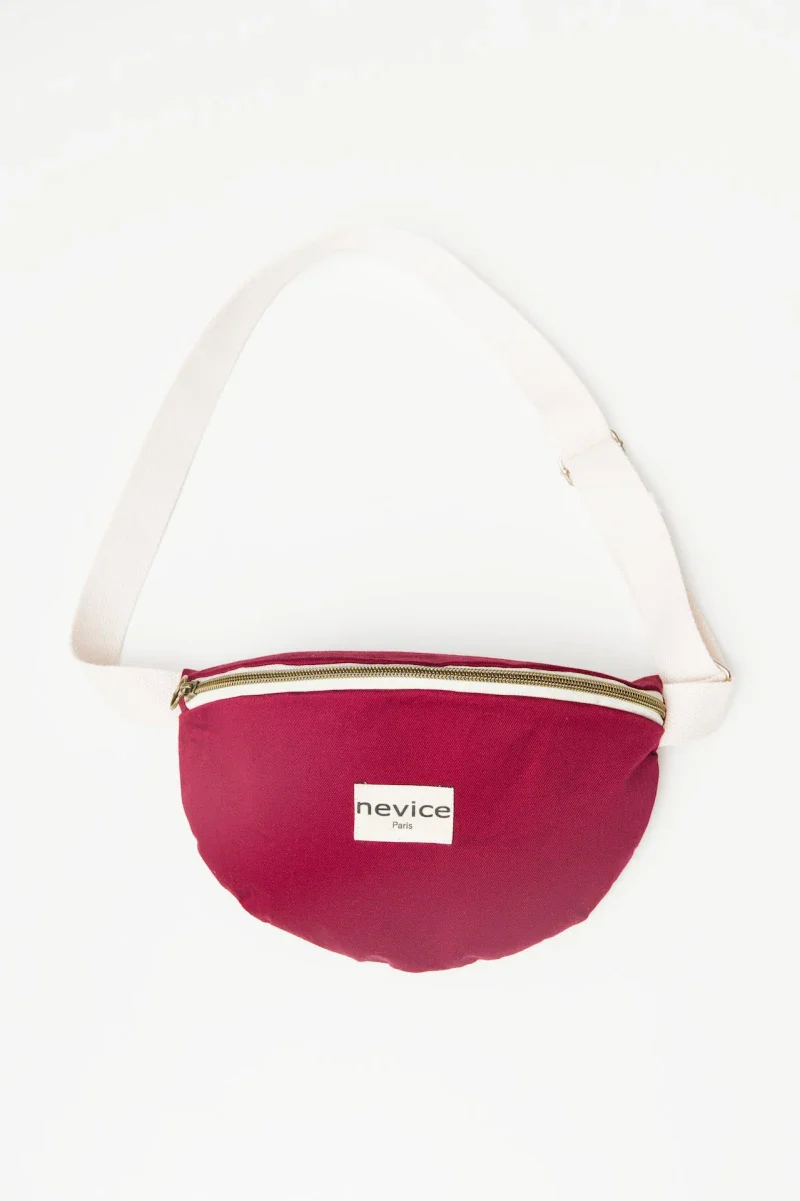 Sac banane rouge en coton biologique - Fanny - Image 5