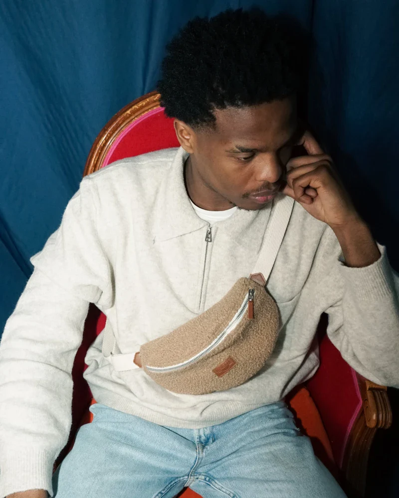 Sac Banane végane Moumoute Beige - Image 7