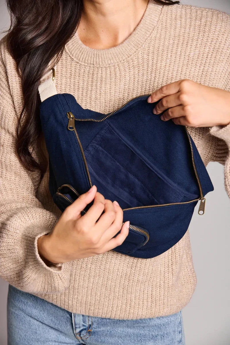 Sac banane XL bleu marine - Sofia - Image 5