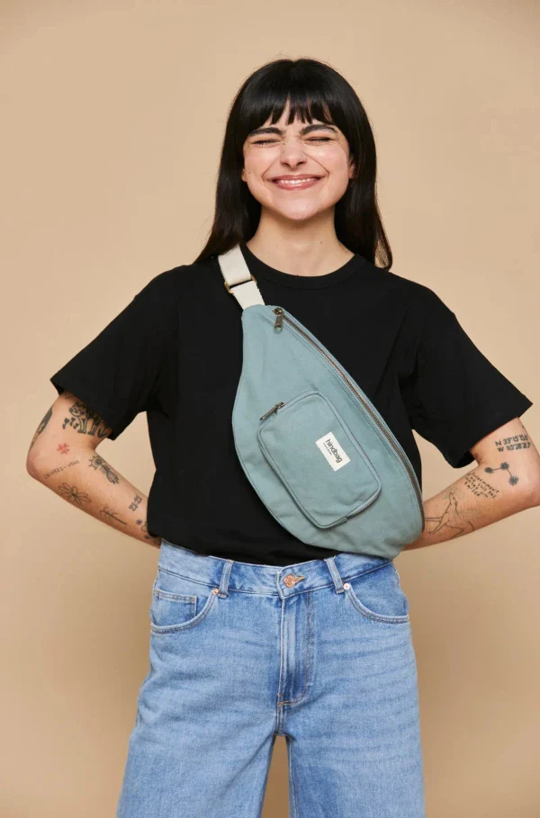 Sac banane XL Sauge en coton bio - Sofia - Image 2