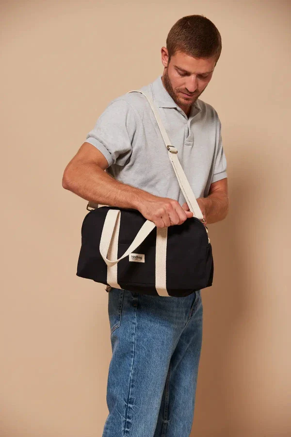 Sac bowling Noir en coton bio - Charlie - Image 6