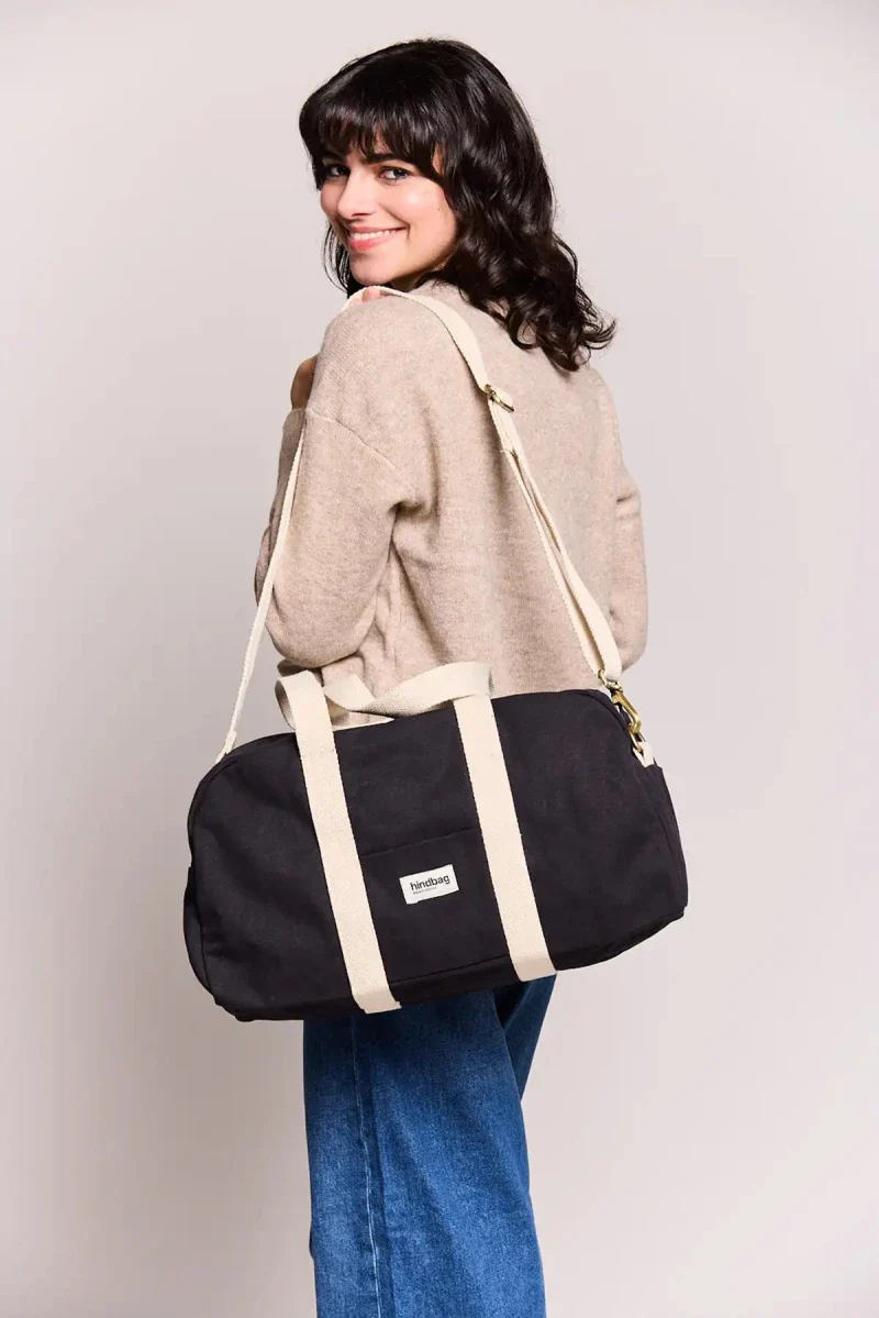 Sac bowling Noir en coton bio - Charlie - Image 8
