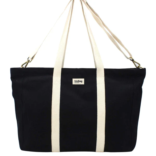 Sac cabas Noir en coton bio - Jean - Image 5