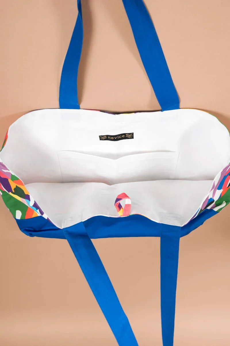 Sac de course en coton bio multicolore - Image 2