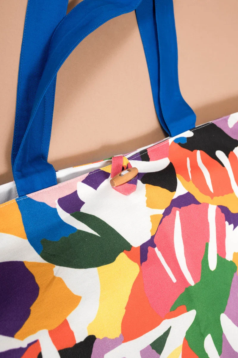 Sac de course en coton bio multicolore - Image 3
